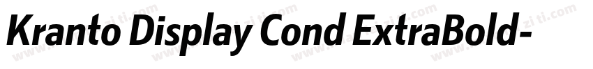 Kranto Display Cond ExtraBold字体转换